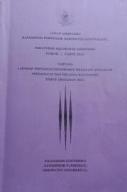 Peraturan Kalurahan Giripurwo No 2 tentang Laporan Pertanggungjawaban Realisasi APBKal TA 2021